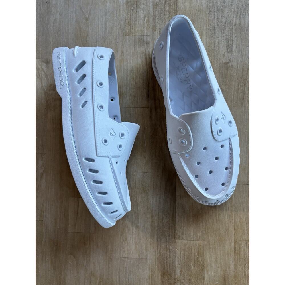Sperry Top-Sider Float Boat Shoe Foam Slip-On Loafer White Women's Size 7 EUC